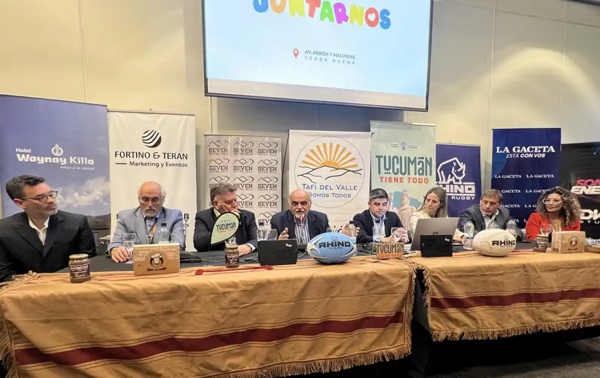 PRESENTACIÓN. En la FIT de Buenos Aires, se realizó una exposición sobre la edición 26 del Seven de Tafí del Valle.