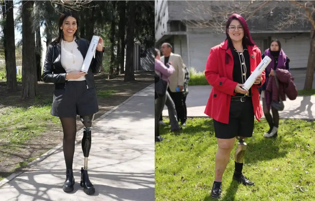 RECIENTES GRADUADAS. Liz Sosa Carvahlo y Daniela Ojeda se recibieron de la carrera y crearon las prótesis que necesitaban. / UNSAM