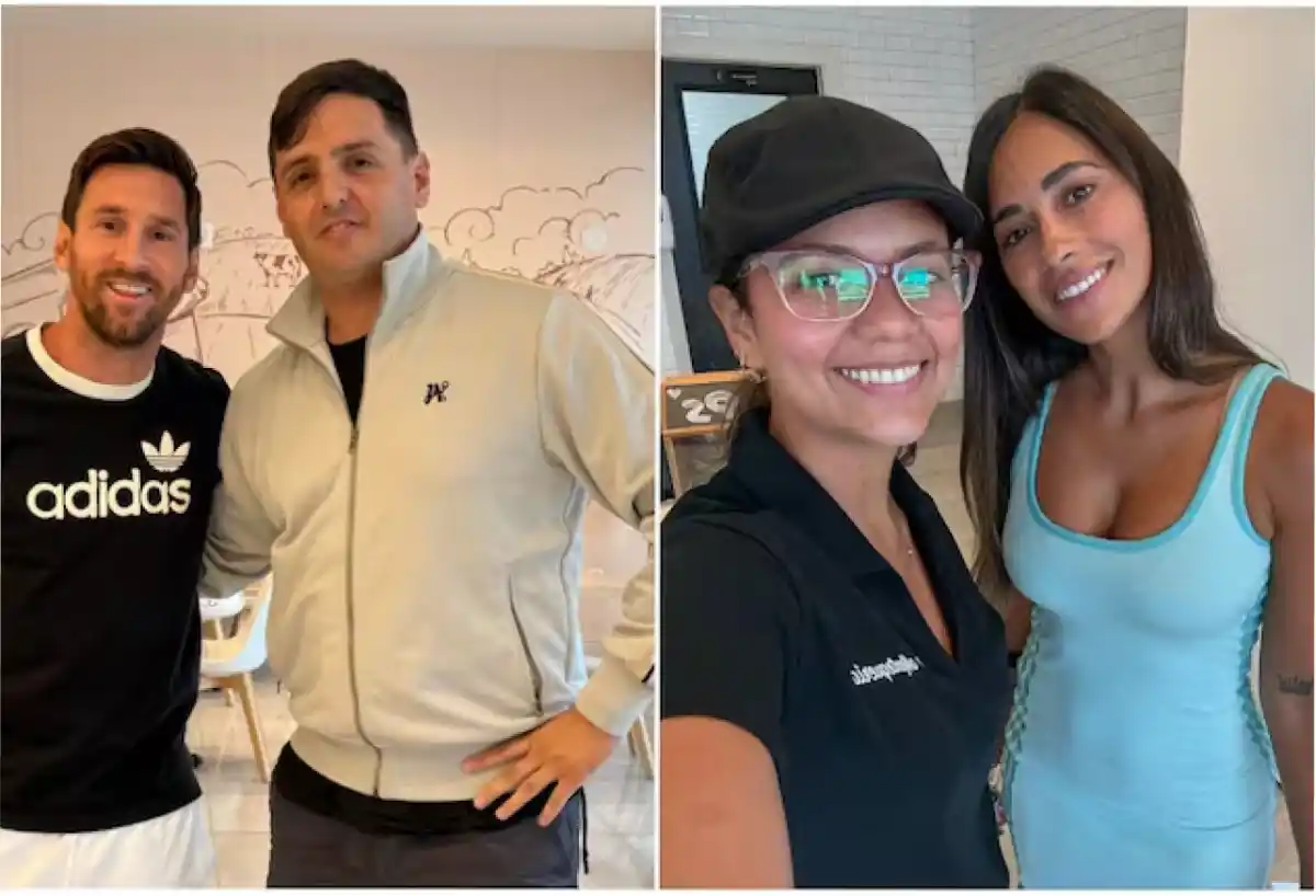 La emoción de empleados y dueños luego de vender medialunas a Leo Messi y Antonela Roccuzzo en Miami. Foto: La Mantequería/TN