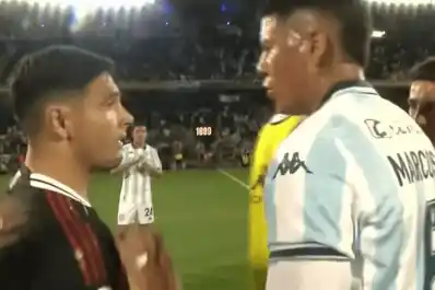 El cruce entre Maxi Salas y Agustín Almendra tras el clásico entre River y Racing