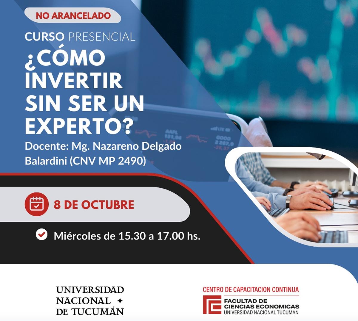 FINANZAS. La FACE dictará un curso gratuito para quienes quieran iniciarse en inversiones.