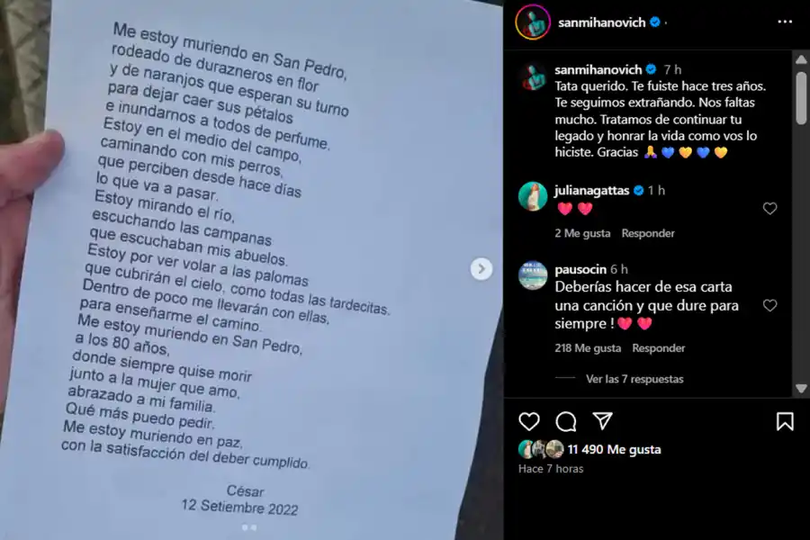 Tres años sin César Mascetti: Sandra Mihanovich compartió el conmovedor poema que escribió el conductor antes de morir