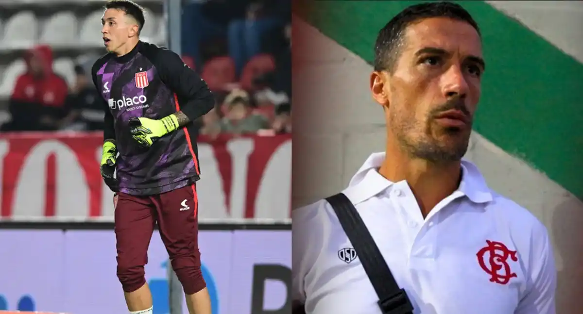 FINAL CALIENTE. Muslera encaró a Miloc en medio de las protestas tras el empate en el estadio UNO, en un partido repleto de polémicas arbitrales.