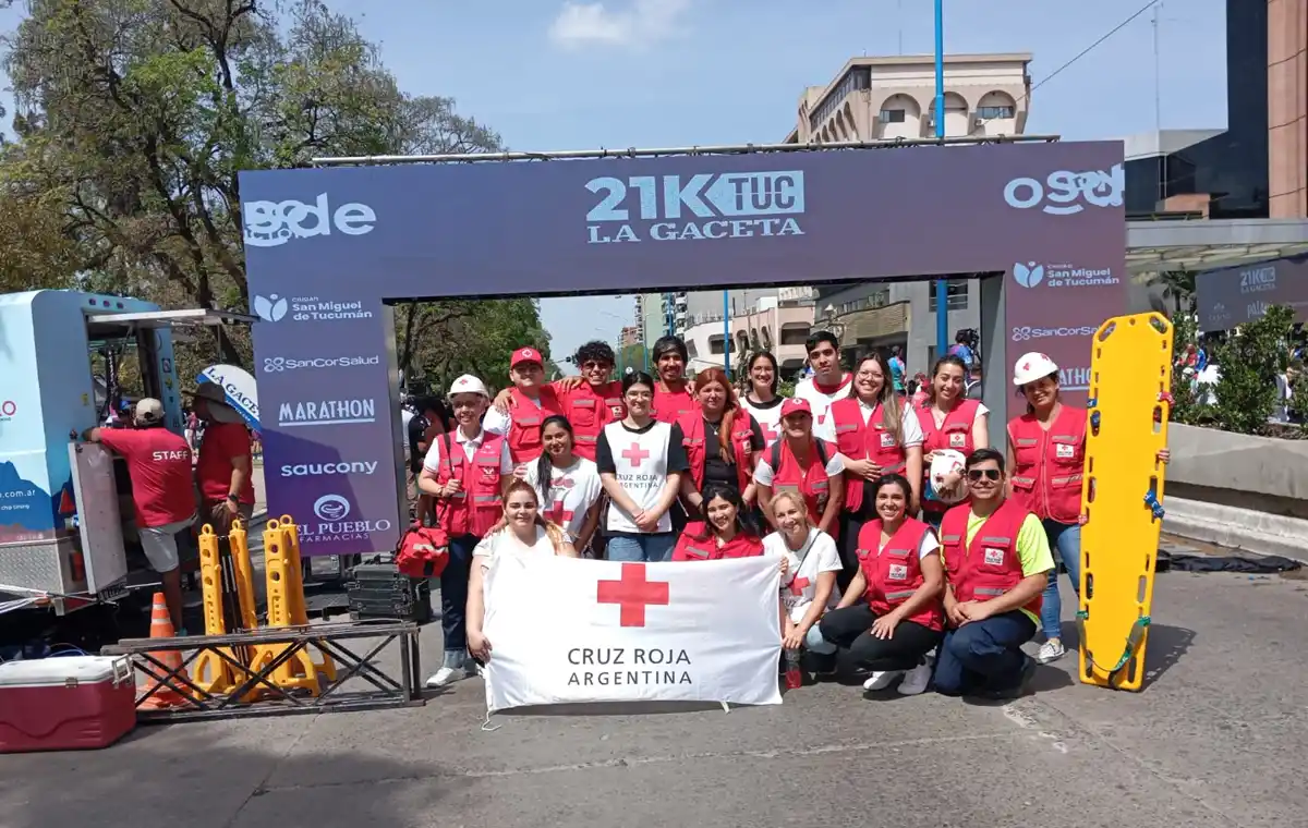 La Cruz Roja Tucumán desplegó un amplio operativo sanitario en los 21K de LA GACETA