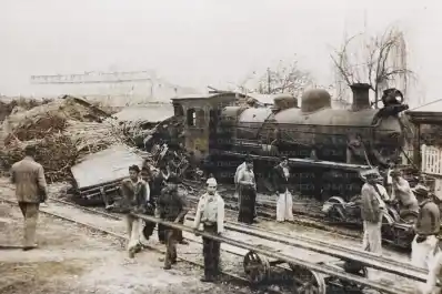 Recuerdo fotográficos: 1946. Un tren cañero embiste a otro detenido en San Rafael