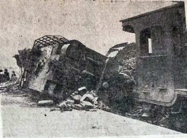 Recuerdo fotográficos: 1946. Un tren cañero embiste a otro detenido en San Rafael