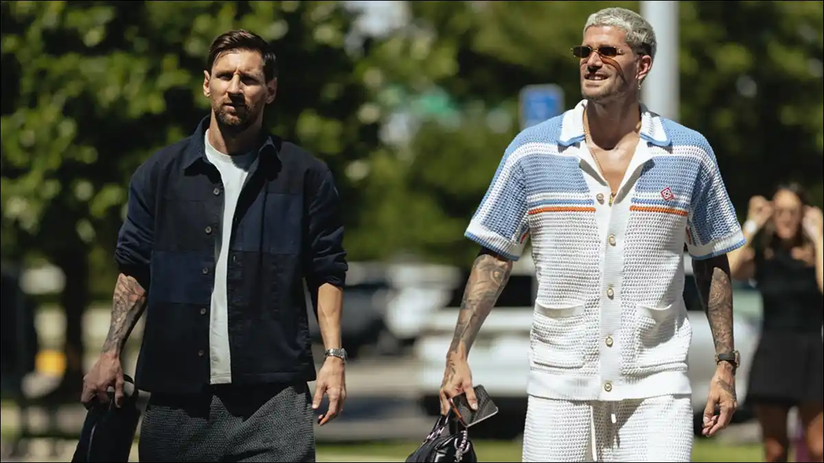 CON MESSI A LA CABEZA. La Selección Argentina comenzó en Miami su preparación para los amistosos ante Venezuela y Puerto Rico.