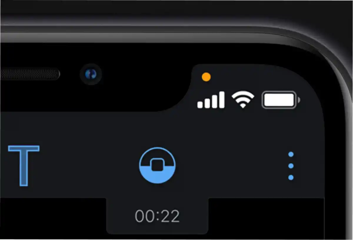 ¿De qué trata el punto naranja o verde que aparece en la barra de estado?