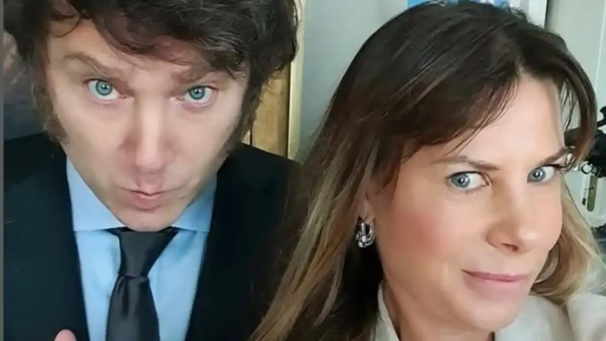 CANDIDATA. Javer Milei y Karen Reichardt.