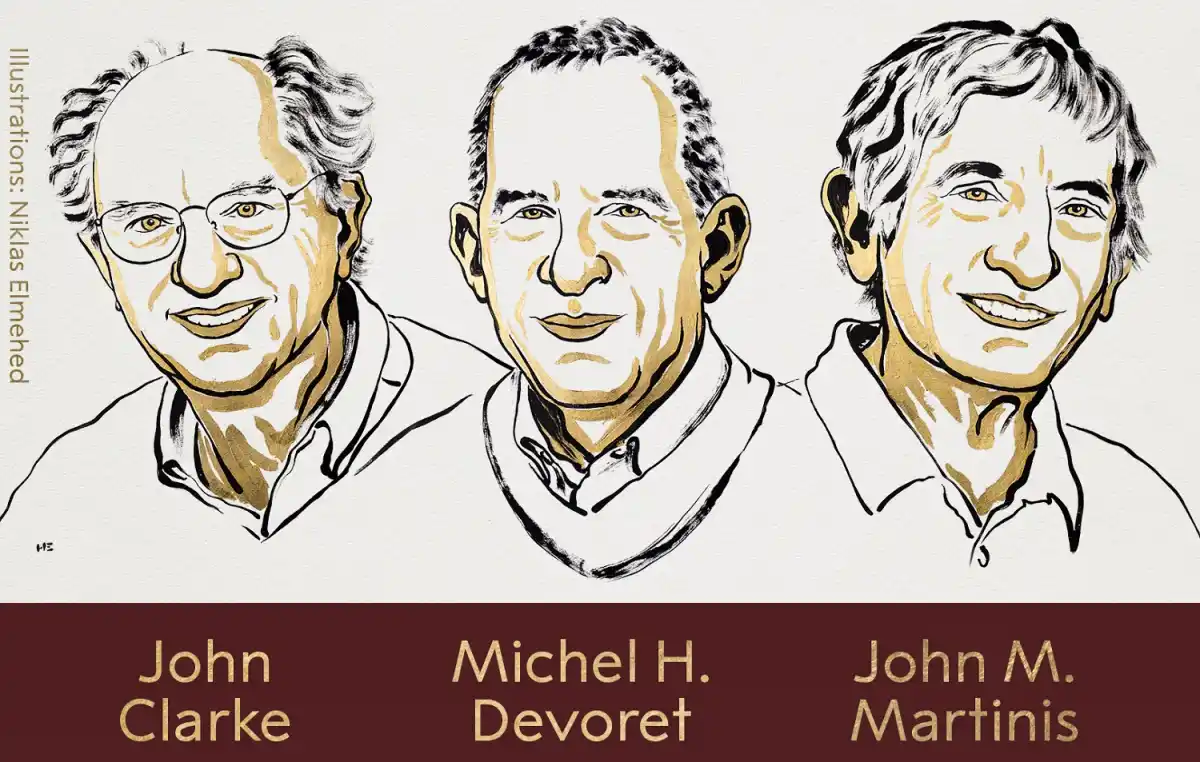 Los ganadores del Premio Nobel de Física 2025.