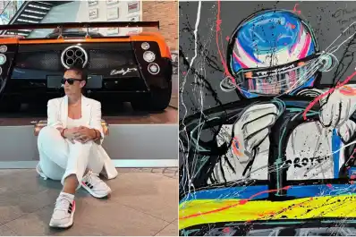 La historia de la artista que pinta cada éxito de Franco Colapinto a pedido de la mamá del piloto