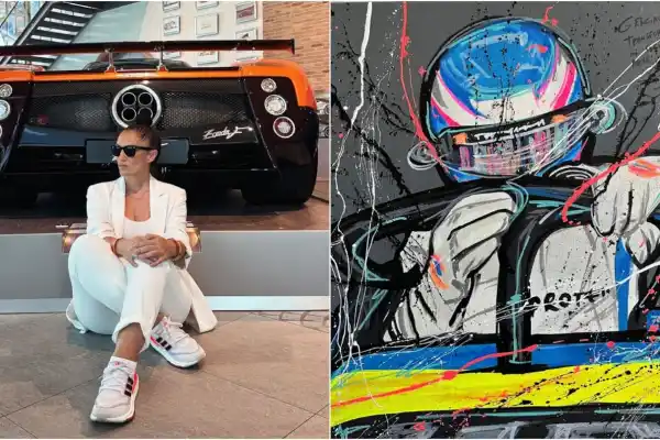 La historia de la artista que pinta cada éxito de Franco Colapinto a pedido de la mamá del piloto