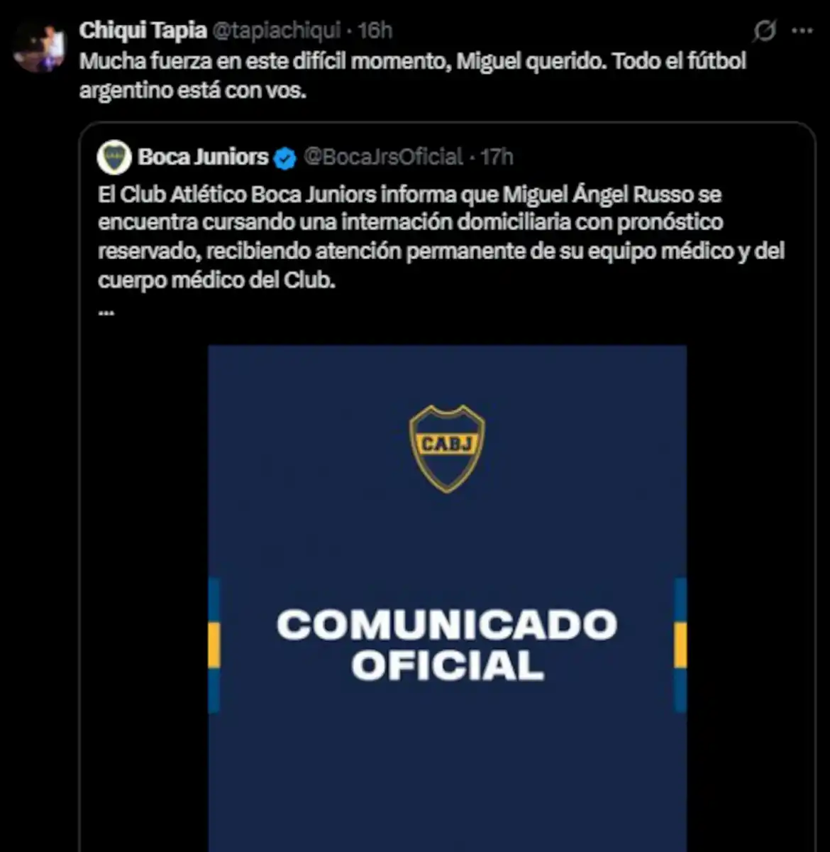 Murió Miguel Ángel Russo, el DT de Boca que luchó los últimos días contra un cuadro delicado de salud