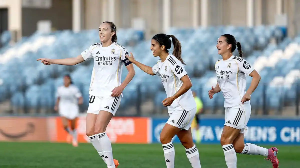 Debut aplastante: Real Madrid inició la Champions League femenina con una goleada frente a Roma
