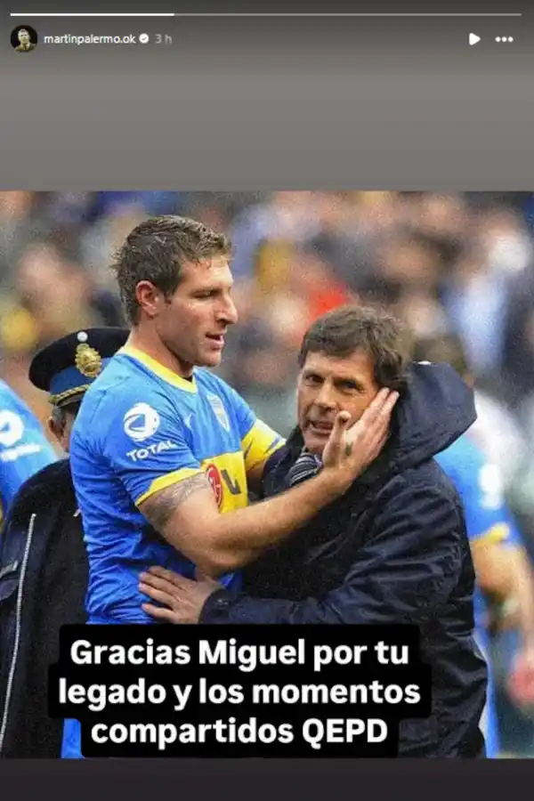 Las emotivas despedidas de los ex Boca Carlos Tévez y Martín Palermo a Miguel Ángel Russo