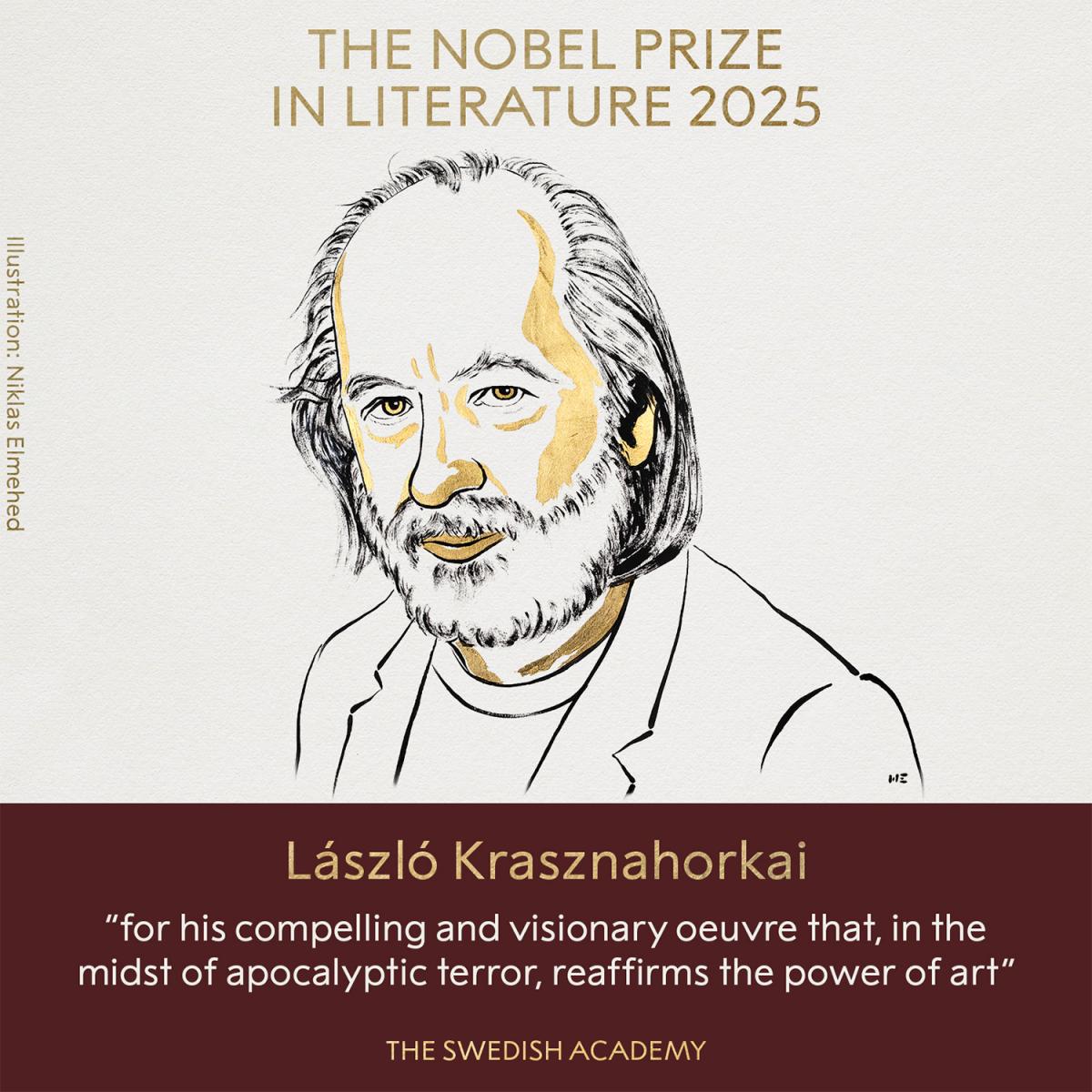 El Nobel de Literatura 2025 fue para el húngaro László Krasznahorkai