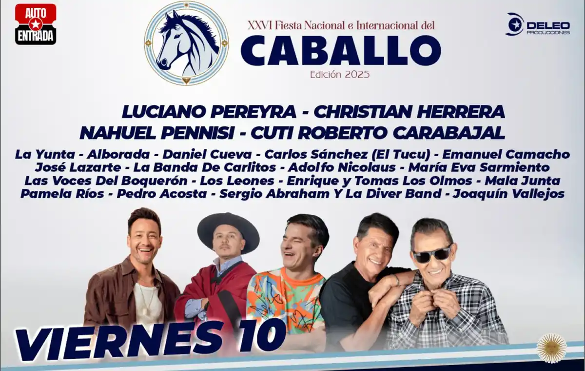 Cartelera de hoy del Festival del Caballo, en Trancas: cierra Luciano Pereyra