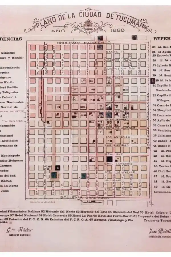 LA CIUDAD DE PADILLA. Se nota el trazo de las “cuatro avenidas”.