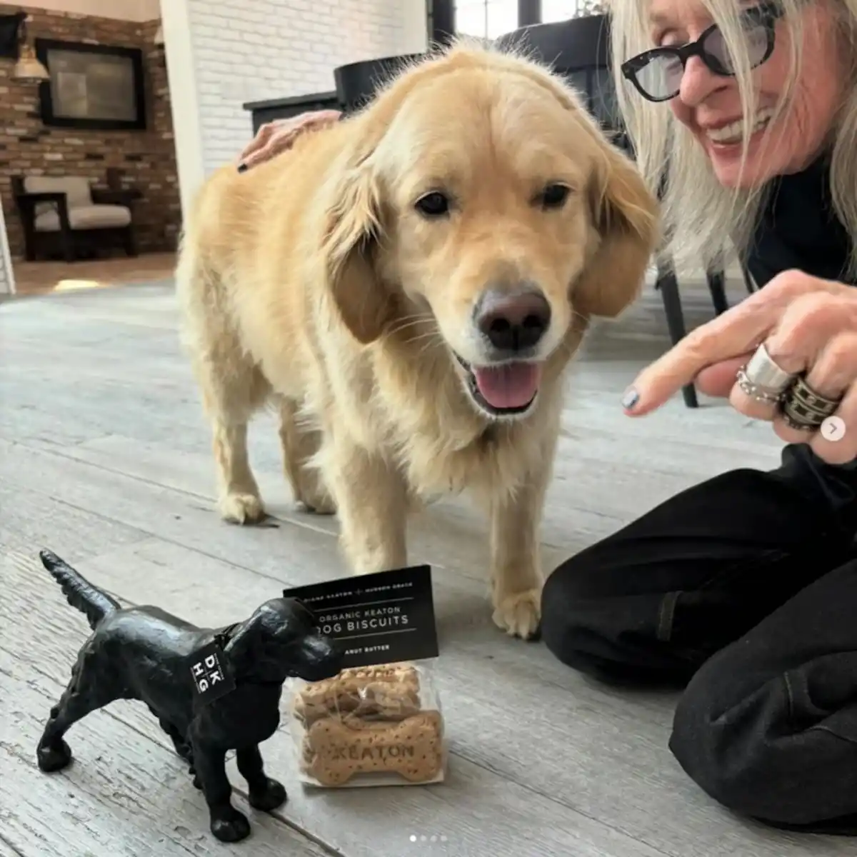 El último posteo en redes de Diane Keaton, junto a su inseparable mascota Reggie. (Foto: Instagram / diane_keaton)