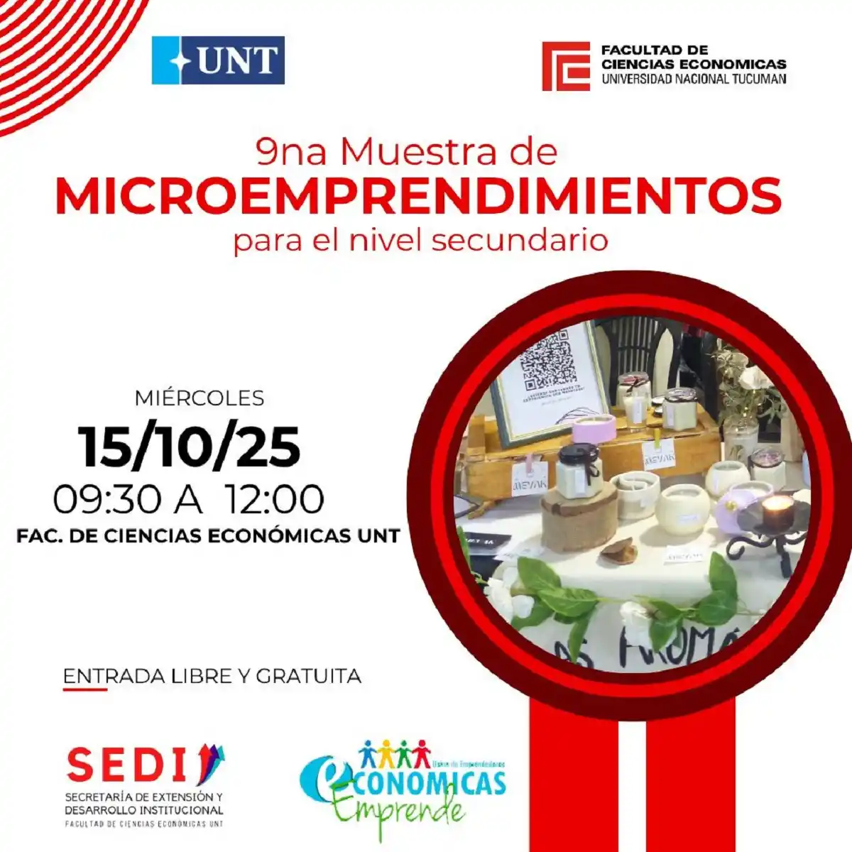 La Facultad de Ciencias Económicas realizará la 9ª Muestra de Microemprendimientos para el nivel secundario