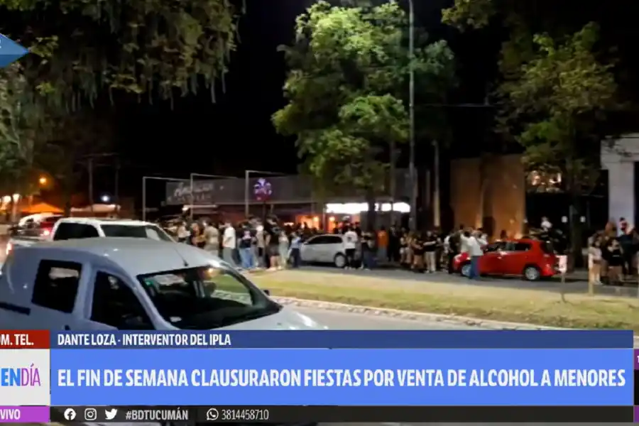 En Tucumán, el IPLA clausuró cuatro fiestas de estudiantes secundarios por venta ilegal de alcohol