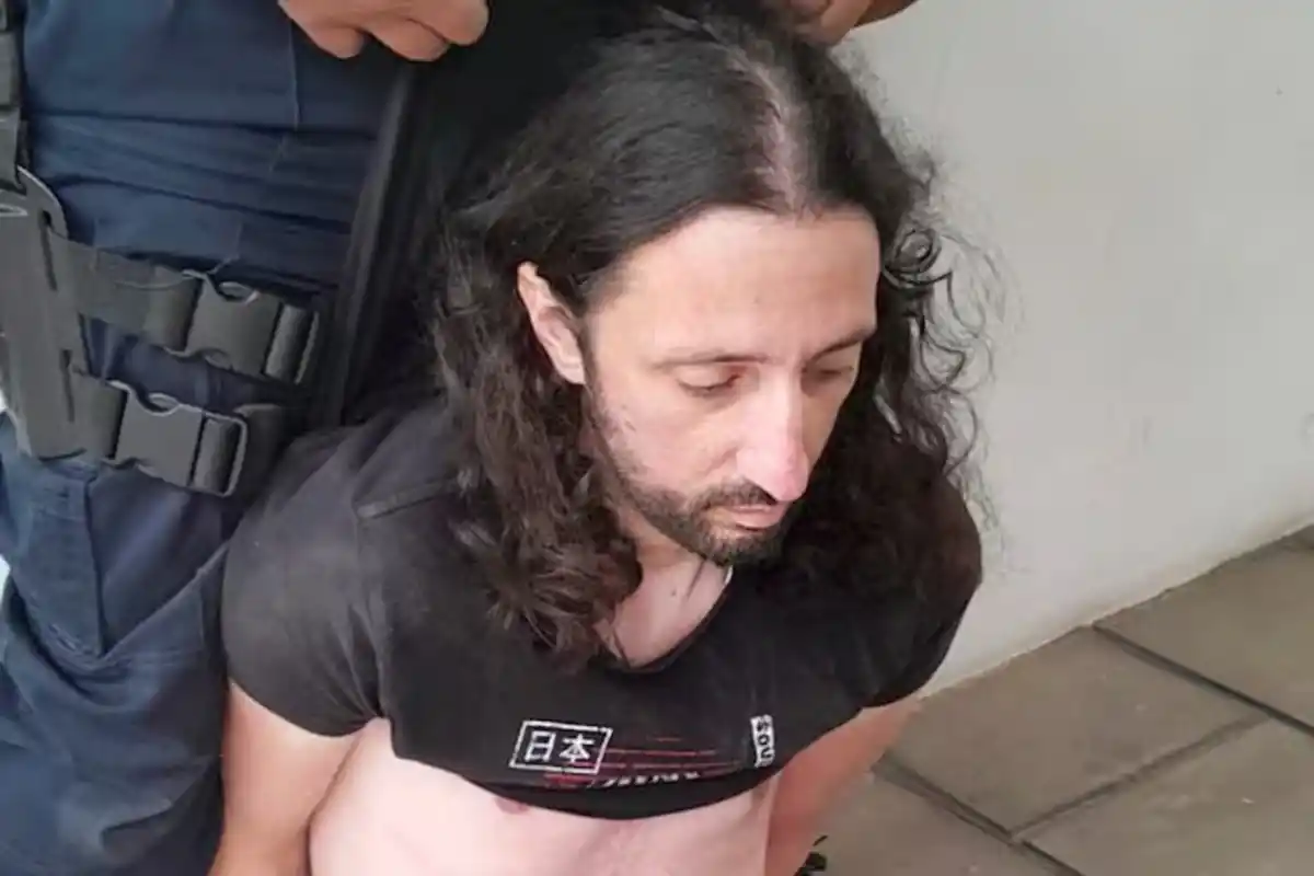 Pablo Laurta, al quedar detenido.