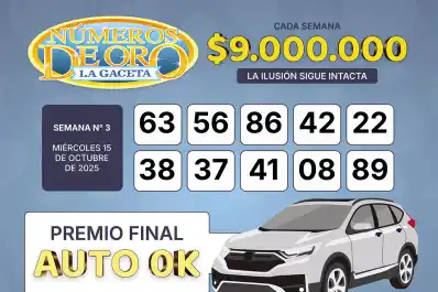 Los Números de Oro de LA GACETA del 15 de octubre de 2025