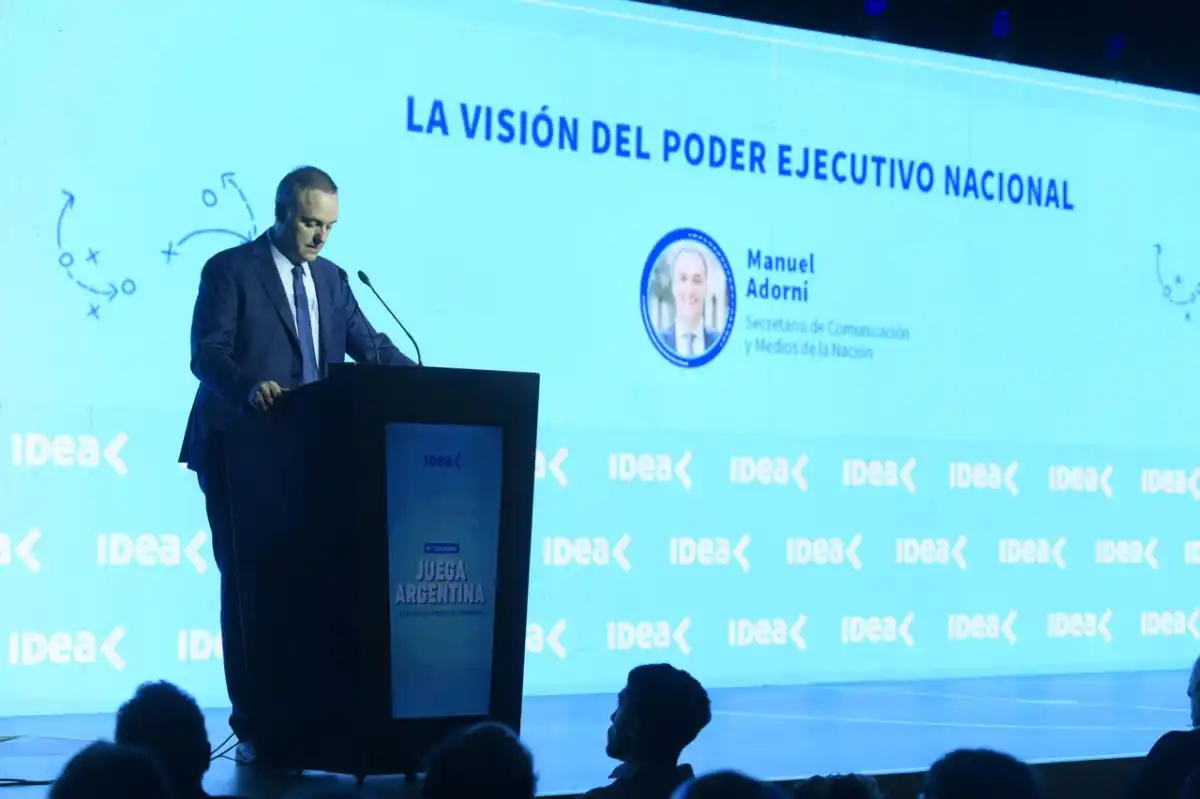 MANUEL ADORNI. El vocero presidencial dio un discurso en el Coloquio de IDEA.