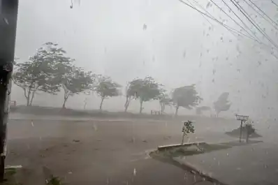Lo que dejó la tormenta en Delfín Gallo: un derrumbe, voladura de techos, agua en las casas y una comuna sin luz