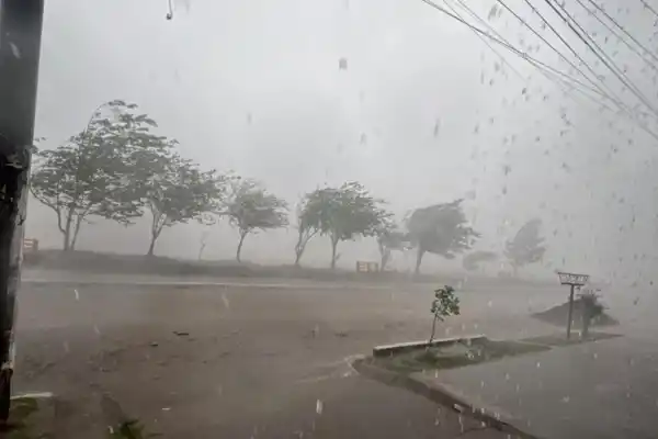 Lo que dejó la tormenta en Delfín Gallo: un derrumbe, voladura de techos, agua en las casas y una comuna sin luz