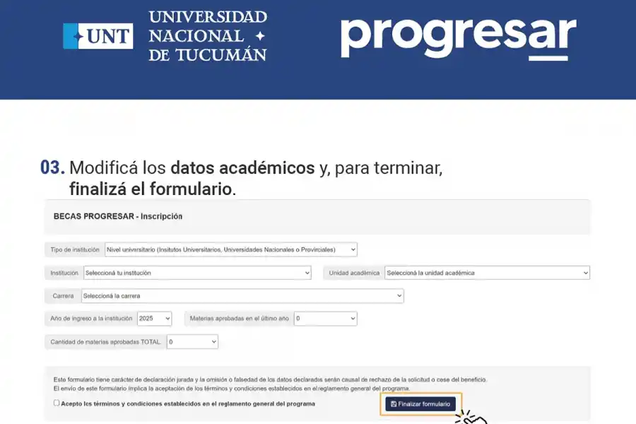 ETAPA DE RECLAMO. El paso a paso para corregir tus datos de la solicitud de la Beca Progresar.