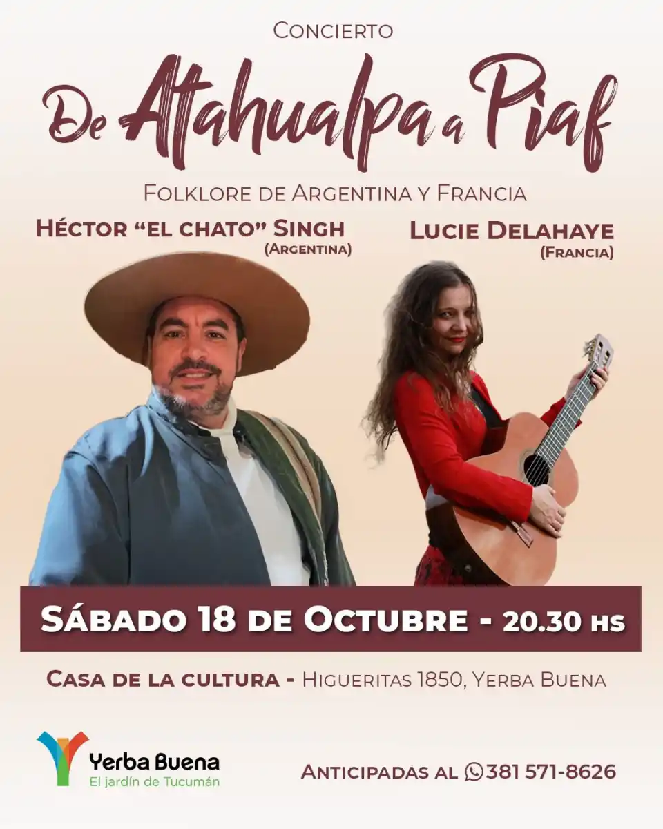 De Atahualpa a Piaf: un viaje musical entre Argentina y Francia llega a Yerba Buena