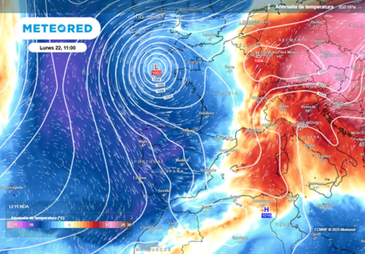 Un chorro polar se aproxima a España: cuáles serán las zonas más afectadas con fuertes lluvias y cambios de temperatura