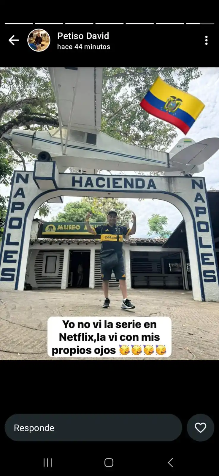 RECUERDO. Walter Lobo visitó en Colombia la hacienda de Pablo Escobar,