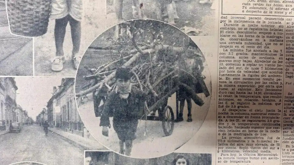 Recuerdos fotográficos: 1942. La segunda nevada del siglo XX en plaza Independencia
