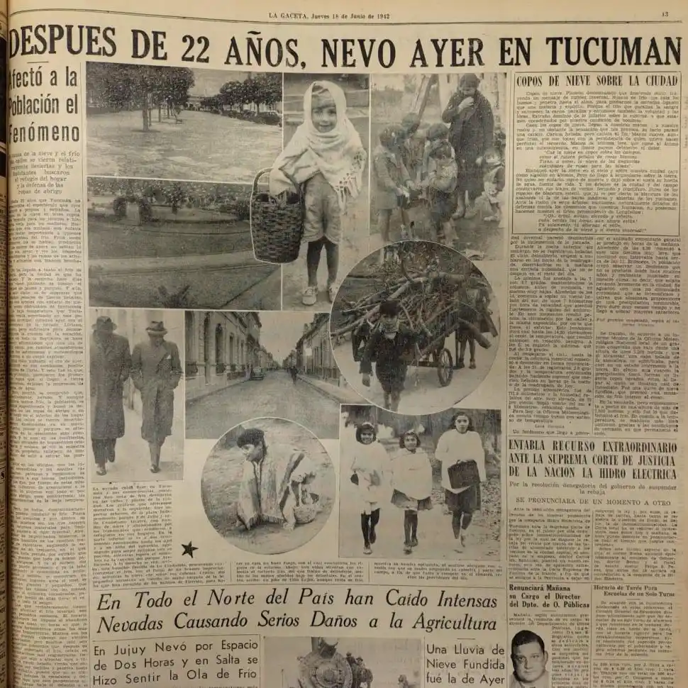 Recuerdos fotográficos: 1942. La segunda nevada del siglo XX en plaza Independencia