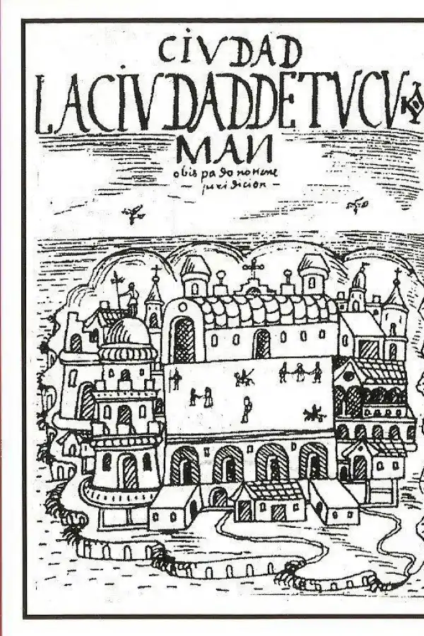 IMAGEN DE ÉPOCA. Un dibujo que sintetiza cómo era la ciudad capital.