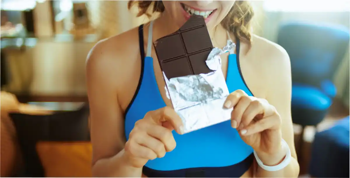 Los beneficios del chocolate antes y después de entrenar.