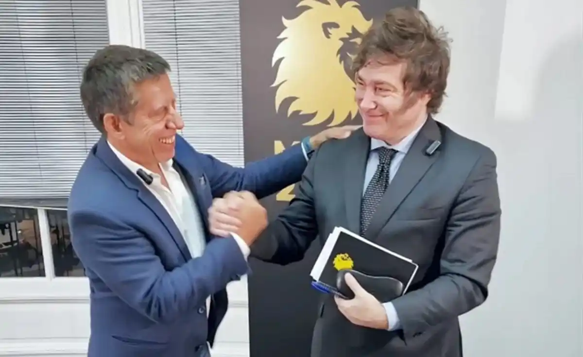 Ricardo Bussi y Javier Milei. ARCHIVO 