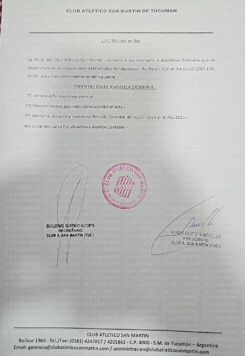 San Martín y una Asamblea decisiva rumbo a las elecciones: ¿cuándo sería, dónde y qué se discutirá?