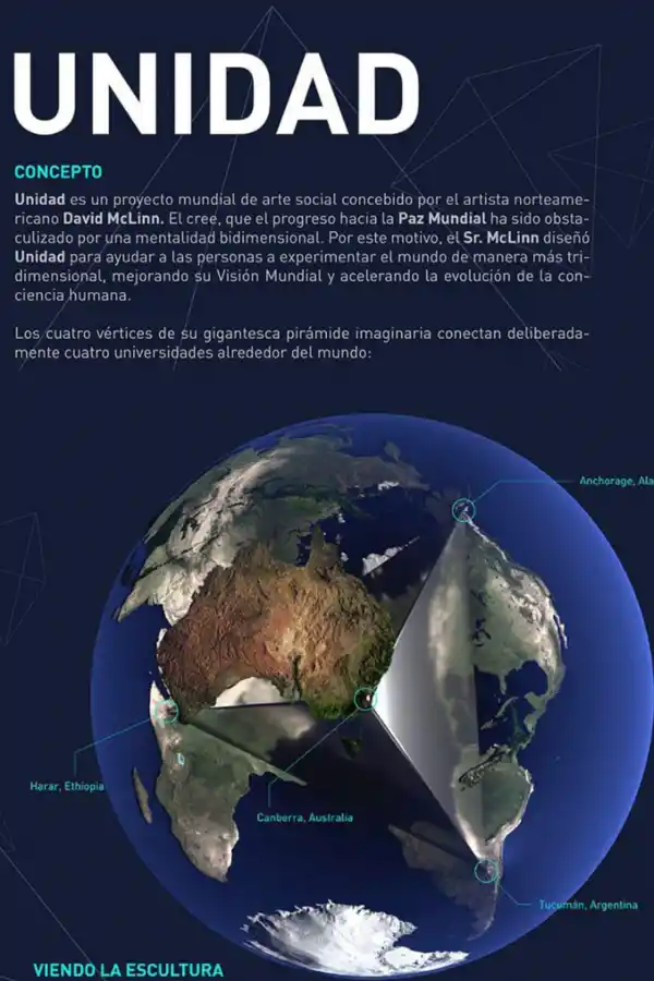 SU LEIT MOTIV. La obra ''Unidad''  fue ideada por el artista visual californiano David McLinn y cobró forma en Tucumán de la mano del escultor taficeño Atilio Roberto. / CORTESÍA UTN