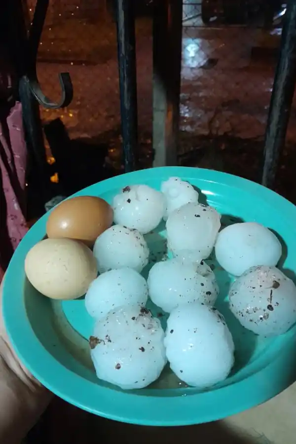 La tormenta sorprendió a los vecinos de Tafí Viejo con granizos del tamaño de un huevo