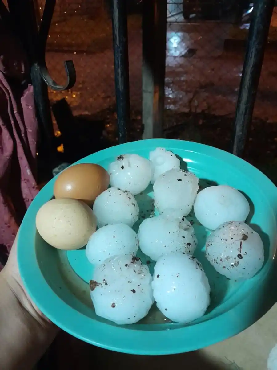 La tormenta sorprendió a los vecinos de Tafí Viejo con granizos del tamaño de un huevo