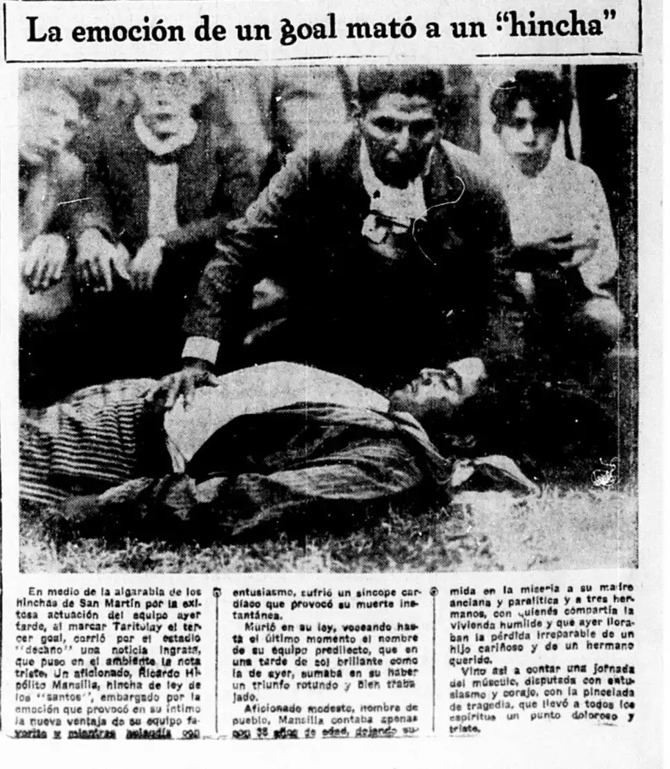 Recuerdos fotográficos: 1932. Un hincha “santo” fallece en medio del festejo