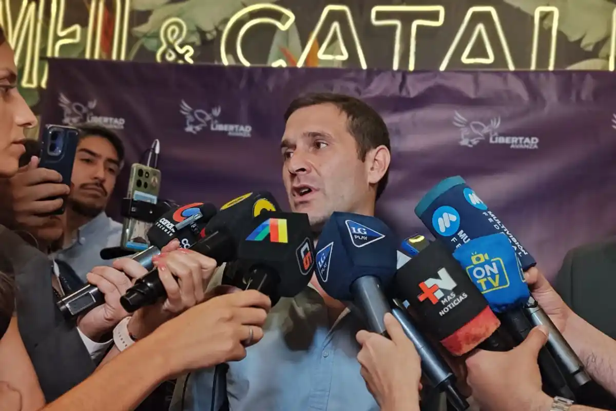 TRAS LOS RESULTADOS. Federico Pelli aseguró que LLA es la principal fuerza de oposición en Tucumán. LA GACETA / FOTO DE SANTIAGO GIMENEZ. 