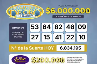 Los Números de Oro de LA GACETA del domingo 26 de octubre
