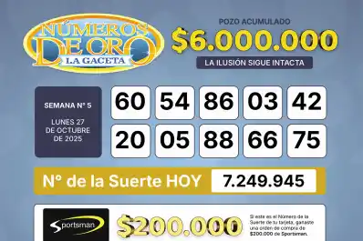 Los Números de Oro de LA GACETA del 27 de octubre de 2023