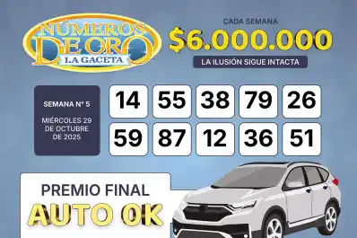 Los Números de Oro de LA GACETA del 29 de octubre de 2025