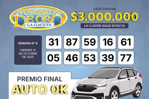Los Números de Oro de LA GACETA del 31 de octubre de 2025