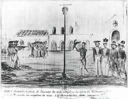 EN LA PICA. La cabeza expuesta de Marco Manuel de Avellaneda causó una gran conmoción social entre los tucumanos en 1841.